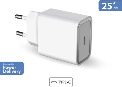 Image de FORCE POWER LITE FPLICS1C25WPDRW - Chargeur secteur 1 port C PD 25W Recyclé Blanc