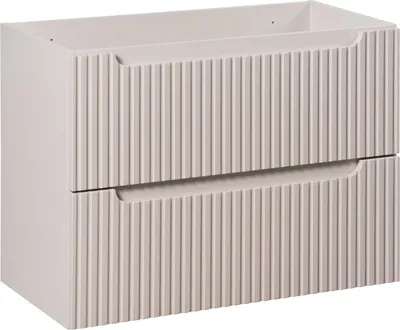 Zdjęcie produktu dla Szafka Łazienkowa 80 Cm Kaszmir Mat Szuflady Ryflowana Mdf