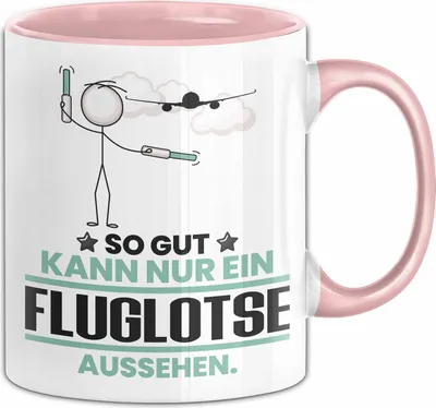 Produktbild von Fluglotse Geschenk Tasse So Gut Kann Nur Ein Fluglotse Aussehen Geschenkidee Kaffee-Becher (Rosa)