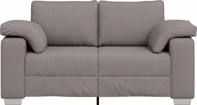 Image de Canapé deux places vidaXL, taupe, 160 cm, tissu