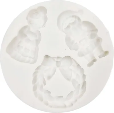 Produktbild von PENTART SILIKONFORM Mold Abformen Gießen Mould, 3 Weihnachtselemente - Kreis