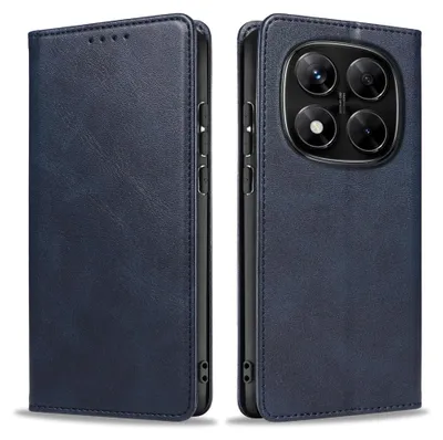 Produktbild von Handyhülle für Xiaomi Redmi Note 14 Pro Kunstleder Flip Cover Hülle Klapphülle Case Kartenfach Farbe: Blau