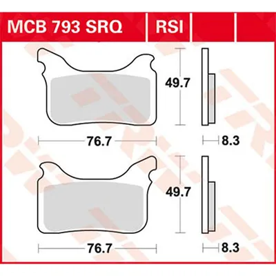 Produktbild von TRW MCB793SRQ Bremsbeläge Satz Vorne für APRILIA MOTORCYCLES SXV