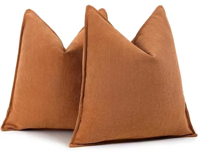 Produktbild von Kissenbezug Orange 45x45 cm Chenille 2er Set