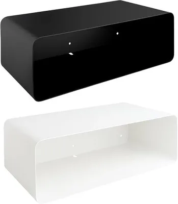 Productafbeelding van nachtkastje 45 x 24 x 15 cm - zwart metaal - zwevend design - ruimtebesparend