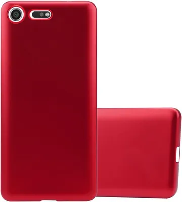 Produktbild von Cadorabo Schutzhülle für Sony Xperia XZ PREMIUM Hülle in Rot Handyhülle TPU Silikon Etui Cover Case
