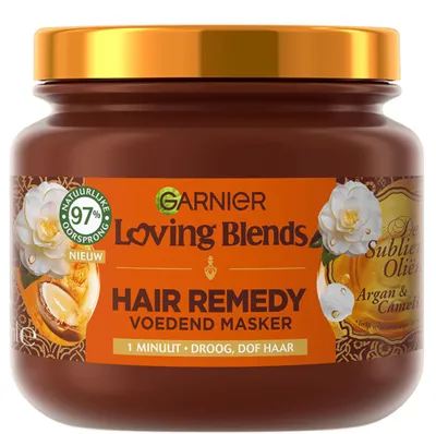 Obrázek produktu pro Garnier Loving Blends Vlasová maska s arganovým a heřmánkovým olejem (340 ml)