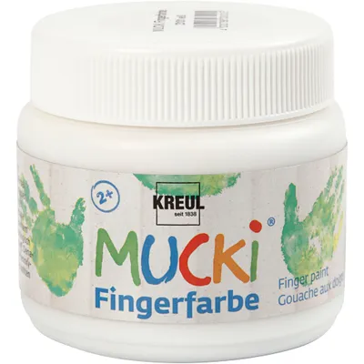 Produktbild von Mucki Fingerfarbe, Weiß, 150 ml/ 1 Dose [HOB-34758]