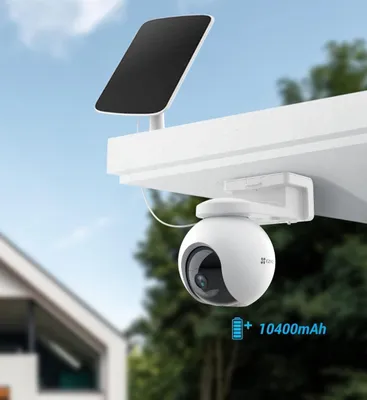 Zdjęcie produktu dla Kamera monitoringu zewnętrzna - Kamera monitoringu WiFi - Bezprzewodowa kamera - Zasilana energią słoneczną - Akumulator 10400 mAh