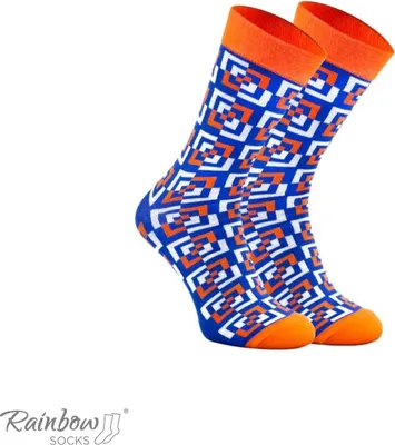 Produktbild von Baumwollsocken mit geometrischen Mustern, 1 Paar, EU 36-40