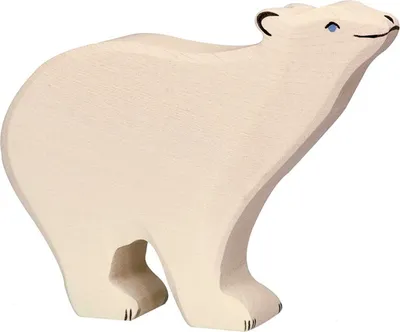 Produktbild von Holztiger Eisbär Holz Spielfigur - Lernspielzeug Tier