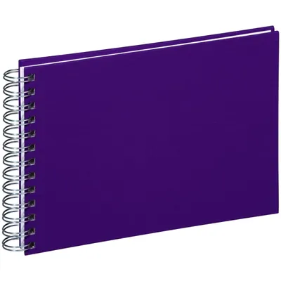 Produktbild von Pagna Spiralalbum 24x17cm Passep. Stoffeinband 40S violett