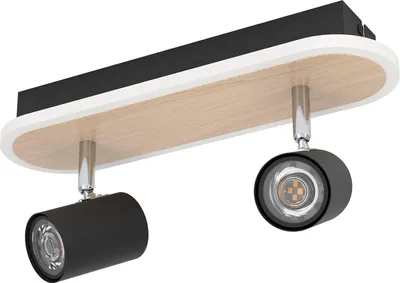 Image de Eglo LED Plafonnier Rimbocchi 2x6W, 1500 lm, 3000K, ww, noir