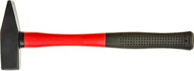 Image de TOP TOOLS Marteau de serrurier professionnel manche en fibre de verre - Marteau en noir et rouge - 200g