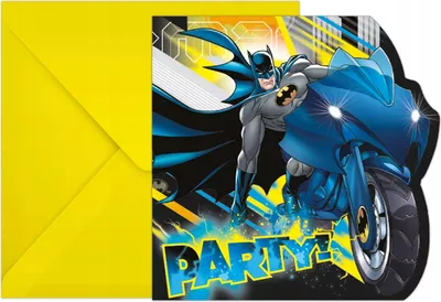 Zdjęcie produktu dla Zaproszenia i koperty Batman 6