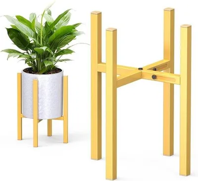 Produktbild von Famanu Pflanzenständer Metall mit dekorativem Blumentopfregal - Gold