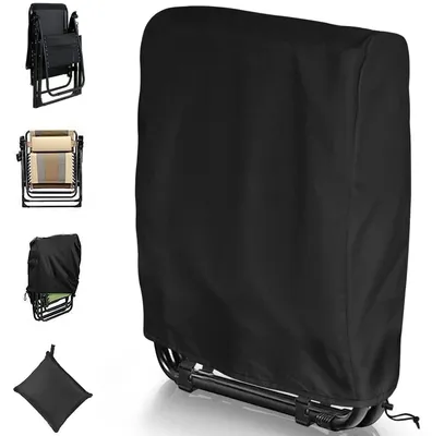 Zdjęcie produktu dla Pokrowiec ochronny na składane krzesła, materiał Oxford 420D, wymiary 96x84 cm, wodoodporny, odporny na promieniowanie UV, wiatroodporny