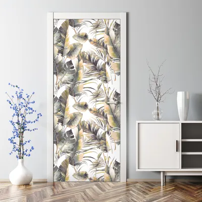 Produktbild von Dekorative Türtattoo selbstklebend Tapete Tür Tattoo Aufkleber Vögel mit Pflanzen 70 x 200 cm