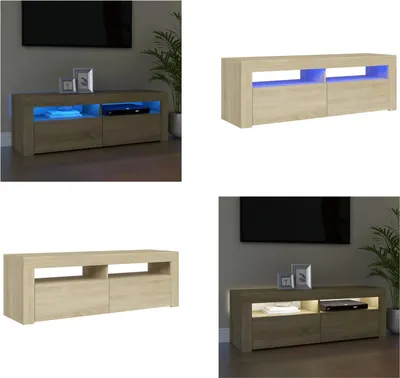 Obrázok produktu pre vidaXL TV skrinka s LED osvetlením Sonoma dub 120x35x40 cm - TV skrinka - TV skrinky - TV skrinka s LED osvetlením - TV skrinka s LED osvetlením