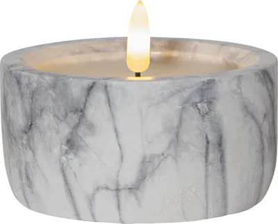 Produktbild von Star LED-Kerze 'Flamme Marble', Marmoroptik