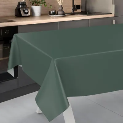 Productafbeelding van Afwasbaar Tafelzeil voor Binnen en Buiten, 160 x 120 cm, Dennengroen