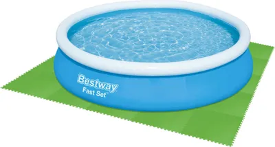 Productafbeelding van Bestway® Flowclear™ Beschermvloertegels voor zwembaden, set van 9 stuks, elk 78 x 78 cm, groen