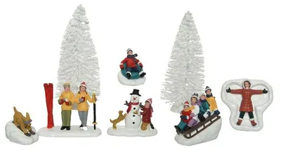 Produktbild von Figuren Polyresin Dekofiguren Winterspass 8 teilig