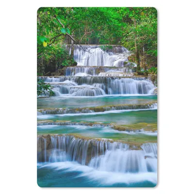 Produktbild von MuchoWow® Mauspad Mousepad Wasserfall - Bäume - Natur - Dschungel 18x27 cm - Mousepads - Maus Mat - Pad - Mausunterlage