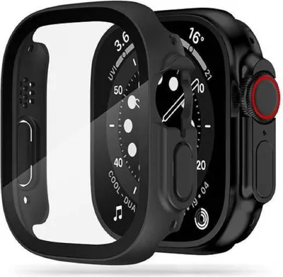 Productafbeelding van Tech-Protect Defense360 hoesje met gehard glas, compatibel met Apple Watch Ultra 2 49 mm, zwart