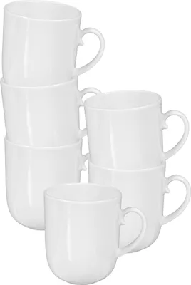 Produktbild von Seltmann Weiden Rondo/Liane Weiß Henkelbecher 0,27 l 6er Set