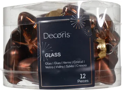 Produktbild von Christbaumschmuck Sterne 4cm Glas 12 Stück - Espressobraun