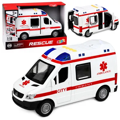 Produktbild von Die Lichter des Krankenwagenantriebs klingen weiß, 1:10