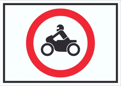 Produktbild von Schild Verbot Krafträder Symbol A3 (297x420mm)