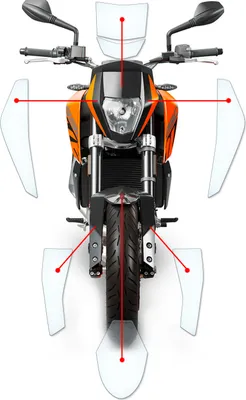 Produktbild von Lackschutzfolie Steinschlagschutz passend für KTM DUKE 690R 2015+
