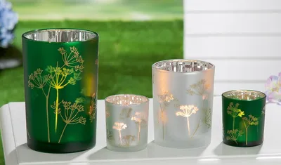 Produktbild von Gilde Glas Windlicht "Pusteblume" VE 8 so