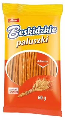 Productafbeelding van Aksam Beskidzkie Delikates zoutstengels, 60 gram