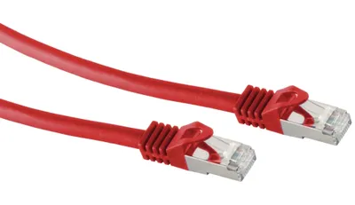 Obrázek produktu pro Propojovací kabel RJ45 se surovým kabelem CAT 7 PIMF červený 15 m