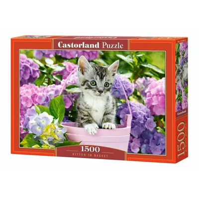 Obrázok produktu pre Puzzle 1500 dielov Mačiatko v košíku Castorland 152001