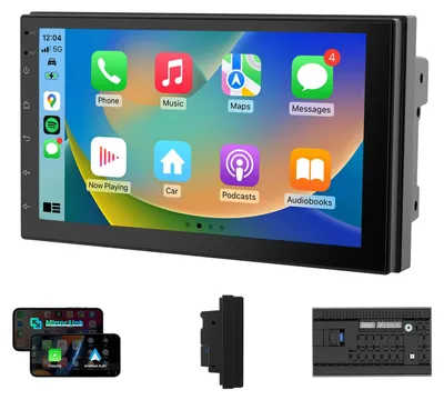 Obrázok produktu pre Autorádio 2 DIN – 7-palcový dotykový displej – Bezdrôtové pripojenie CarPlay a Android Auto – USB port – Pre automobilovú multimédiu