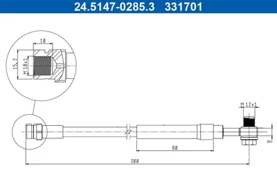 Produktbild von ATE Bremsschlauch x 24.5147-0285.3