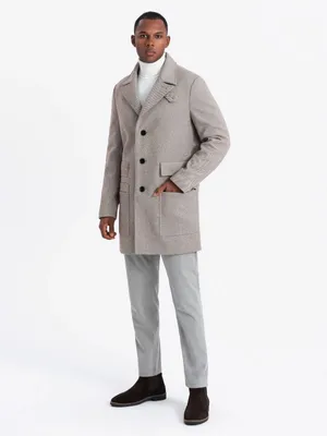 Produktbild von Ombre Clothing Wintermantel für Männer Manneh Aschgrau S