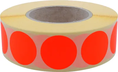 Produktbild von 1000 Thermoetiketten 20mm rund rot