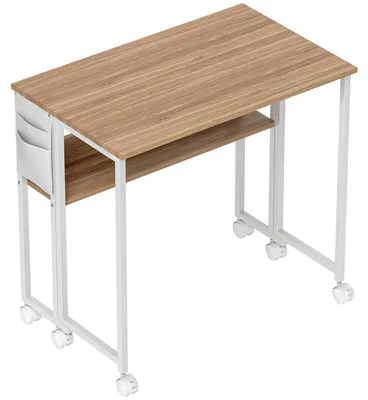 Produktbild von Faltbarer Schreibtisch, zum Beistelltisch umwandelbar, offenes Regal, Natur
