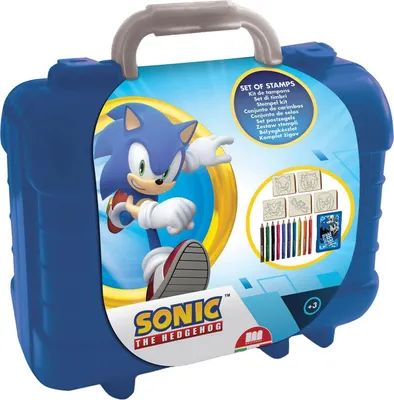 Image de Mallette de voyage pour tampons et coloriages Sonic
