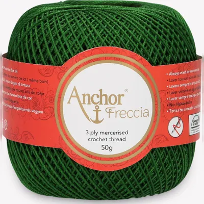 Obrázok produktu pre Anchor Freccia veľkosť 12 4771012-00322 zelená Háčkovacia niť, 100 % bavlna