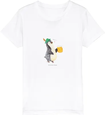 Produktbild von Mr. & Mrs. Panda Kleinkinder T-Shirt Pinguin Bier 12-14 Jahre (152/164) - Weiß - Geschenk, Kinder, Kindershirt, Shirts für, Teenager, , Jungen, Beschwippst