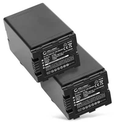 Produktbild von CELLONIC 2x Akku für Kamera Kompatibel mit Panasonic HC-X929, HDC-TM900, HDC-HS900, VW-VBN130 - (3300mAh, 7.4V)