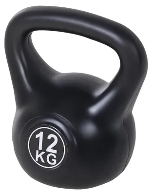 Produktbild von Kettlebell, 12 kg Gewicht, Vielseitig für Krafttraining, schwarz