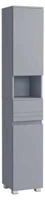 Immagine prodotto di Mobiletto da bagno in MDF grigio – alto mobiletto contenitore, dimensioni 30 x 30 x 170 cm
