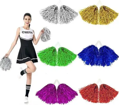 Produktbild von Cheerleader Pompoms 6 Farben 12 Stück für Kinder Aerobics Tanz Pompoms Sportmannschaft Geist Cheer Kostüm Abend Party